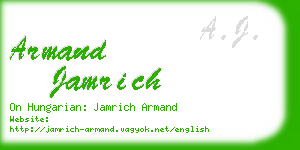 armand jamrich business card